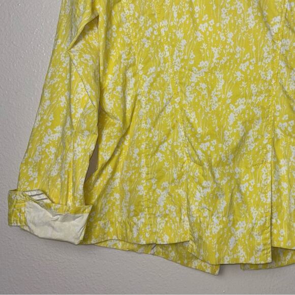 Cabi Jacket Women's Size Small Yellow Daisies Field Jacket #5160 Button Up - Picture 12 of 16